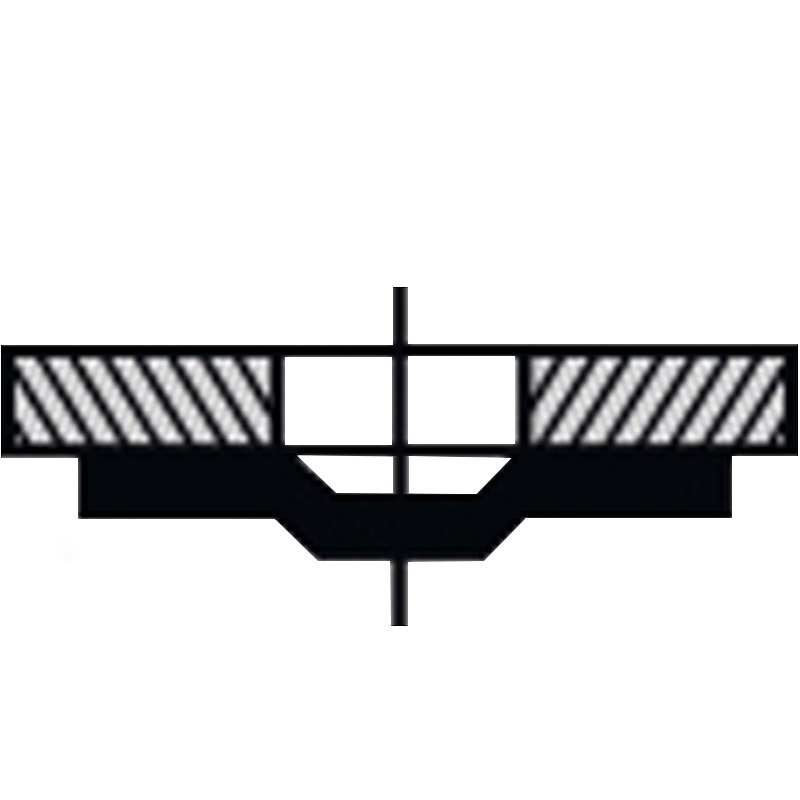 Disc lamelar / evantai de slefuire, X571, 115 mm, G60, cu degajare, suport plastic 