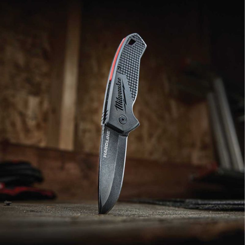 Cutit utilitar pliabil (briceag) cu lama neteda 75 mm, Milwaukee HARDLINE™