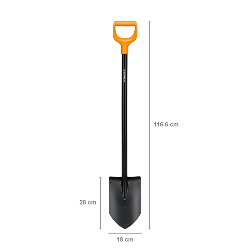 Cazma metalica ascutita pentru sapat si aerat, tip Solid™, Fiskars