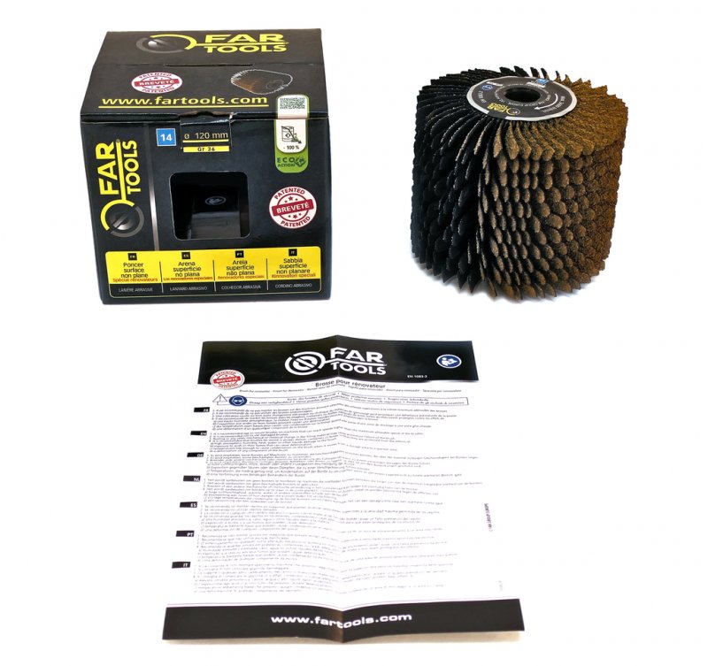 Perie cu lamele pentru suprafete curbe, A36, pentru slefuitor / restaurator REX - Energybrush