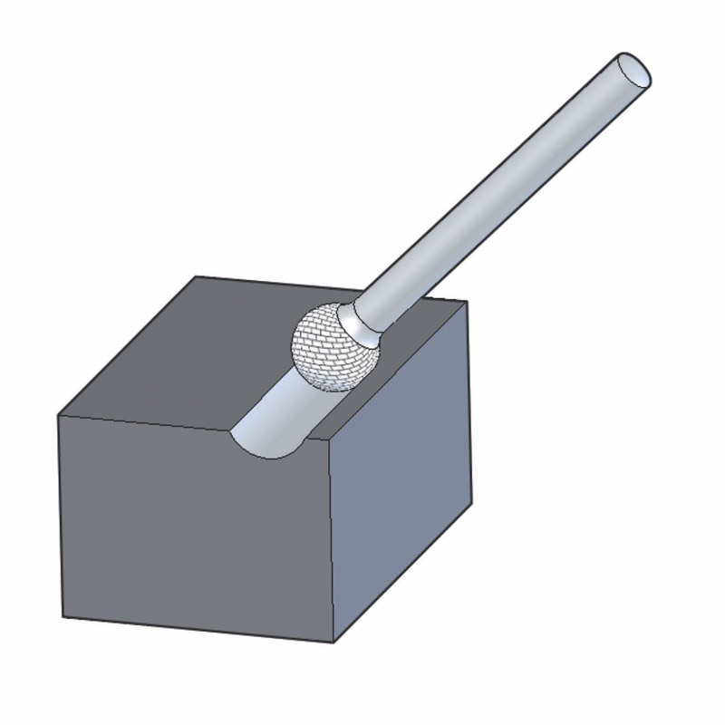 Freza sferica 3 mm, tija KUD 0403/3 C3+ PFERD