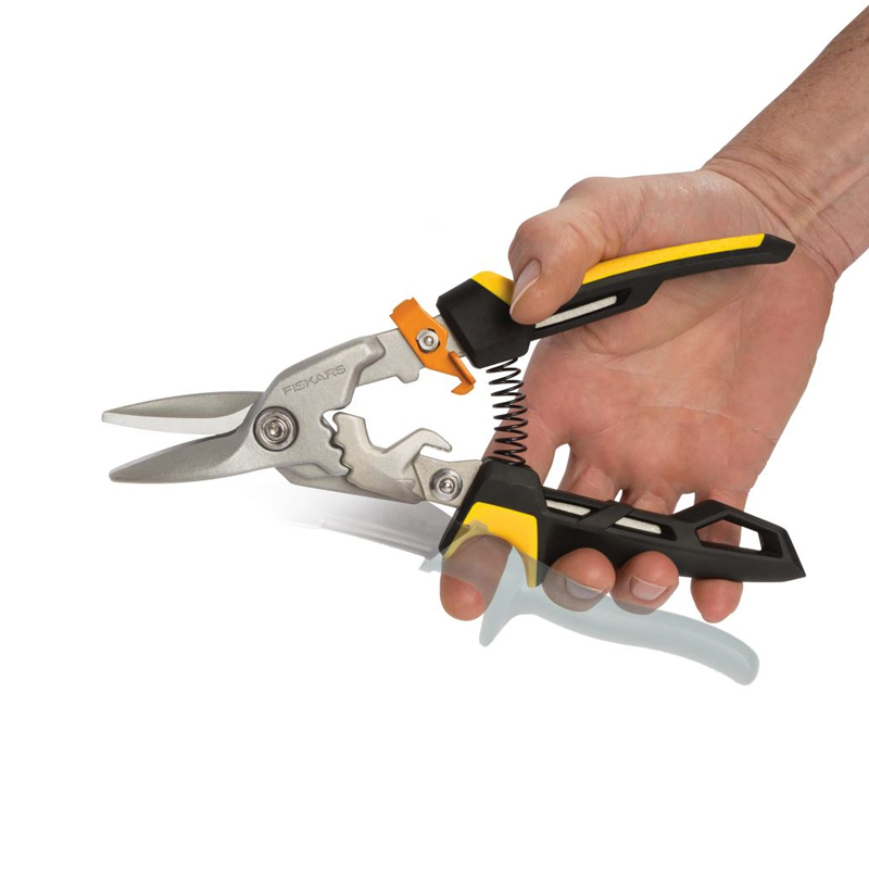 Foarfeca pentru tabla, tip PowerGear™, taietura dreapta, Fiskars