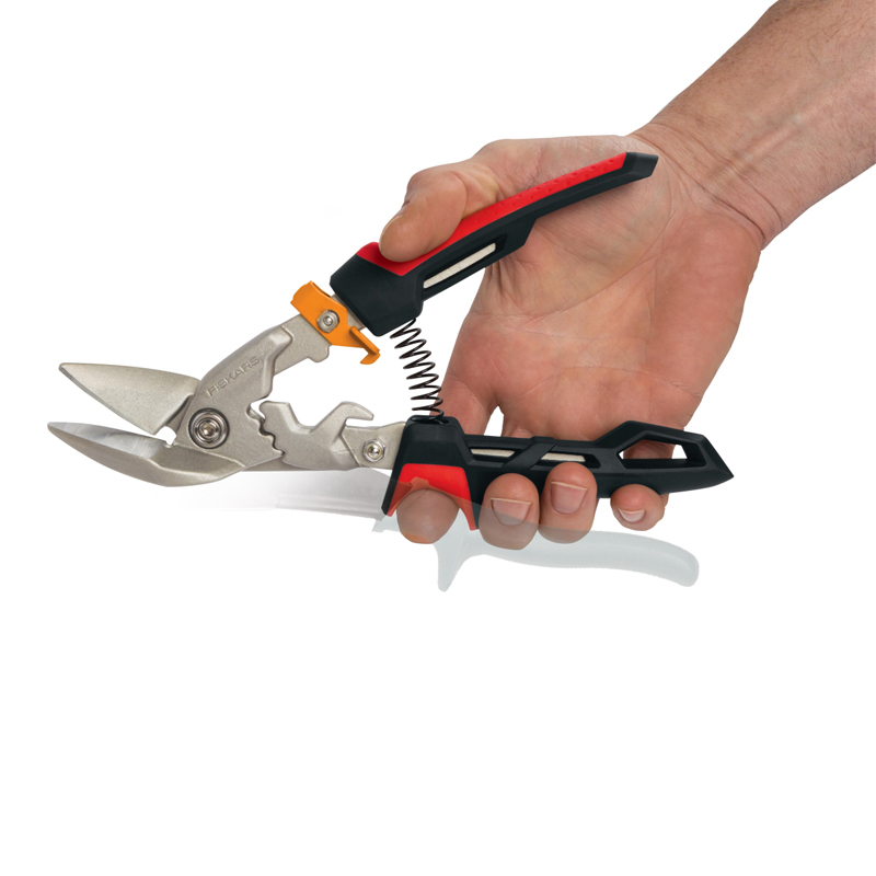 Foarfeca pentru tabla, tip PowerGear™, taietura pe stanga, Fiskars