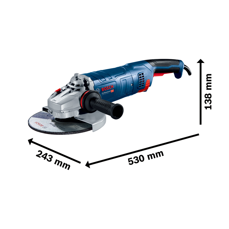 Polizor unghiular 230 mm, 2400 W, BOSCH tip GWS 24-230 P Professional