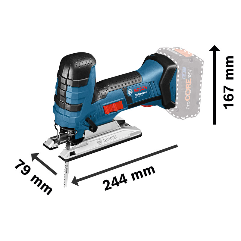 Fierastrau vertical (pendular) cu acumulatori 18V, SOLO, tip GST 18 V-LI S Professional