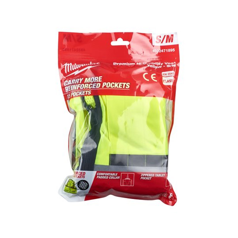 Vesta reflectorizanta galbena PREMIUM, de maxima vizibilitate, marimea S-M