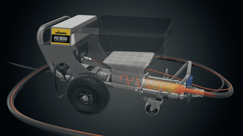 Pompa pentru gleturi, tencuieli, decorative, WAGNER PlastCoat 1030E Spraypack