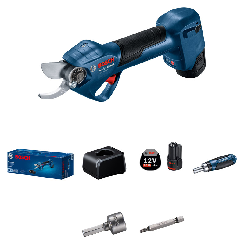 Foarfeca de crengi cu acumulator 12V, 2x3.0Ah, BOSCH Pro Pruner