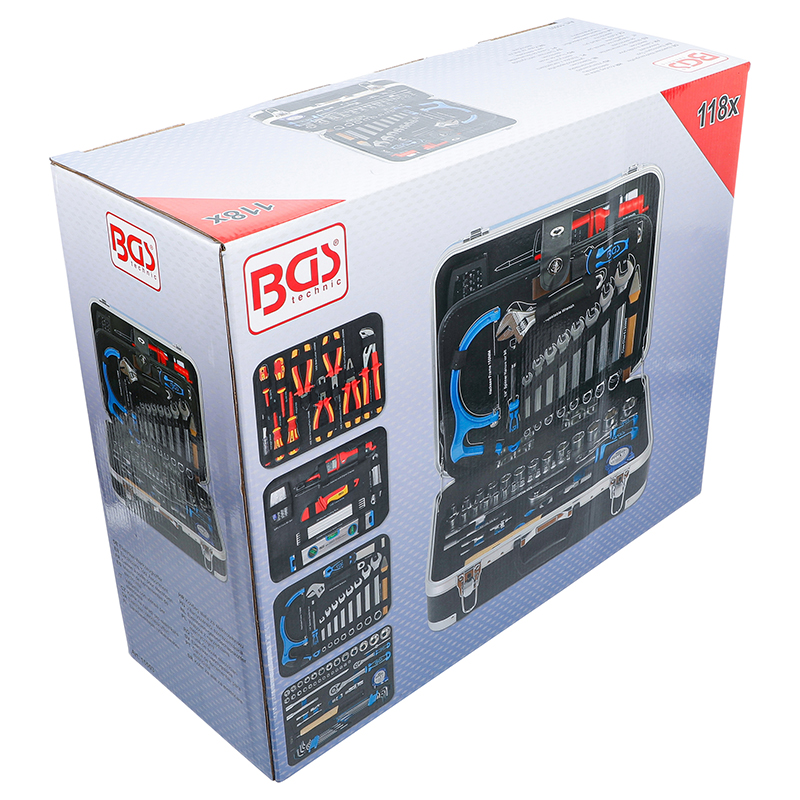 Trusa 118 piese pentru electricieni, BGS