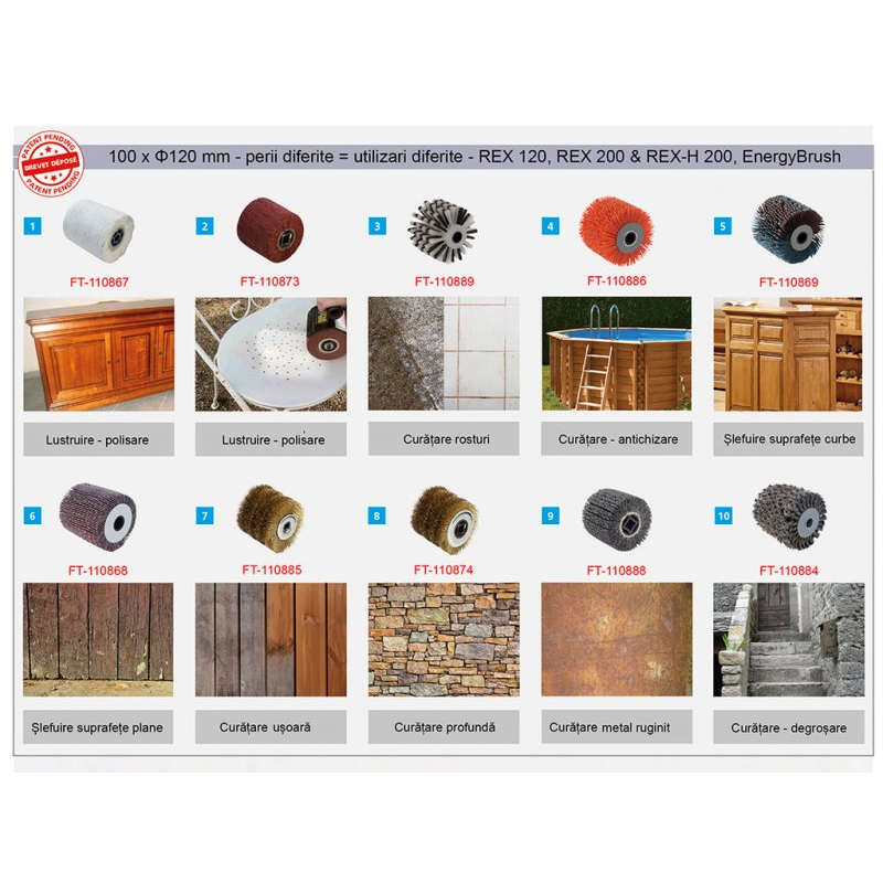 Slefuitor cu perie FAR TOOLS, REX120D