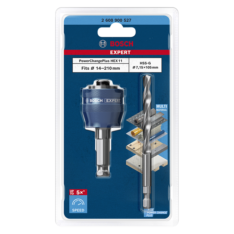 Adaptor carote Bosch EXPERT Power Change Plus, hexagonal, carota 14-210 mm