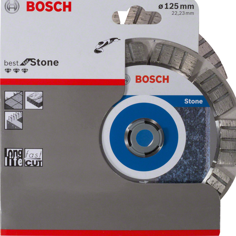 Disc diamantat BOSCH 2608602642 - 125x22.23 mm, PRO pentru piatra