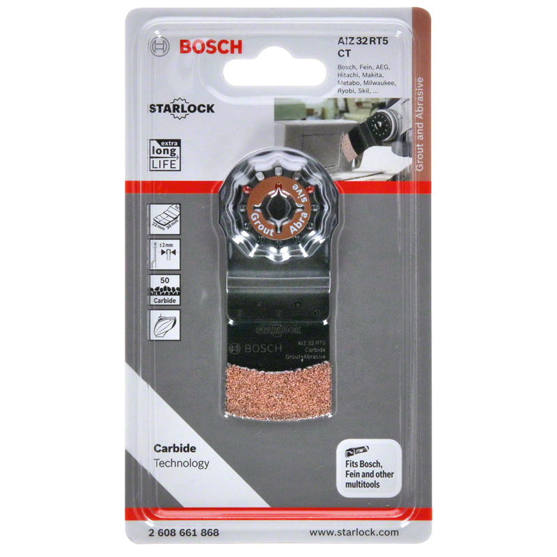 Lama (panza) pentru masini multifunctionale (fierastraie electrice), 32x30mm, tip StarLock RIFF AIZ RT5 pentru materiale abrazive