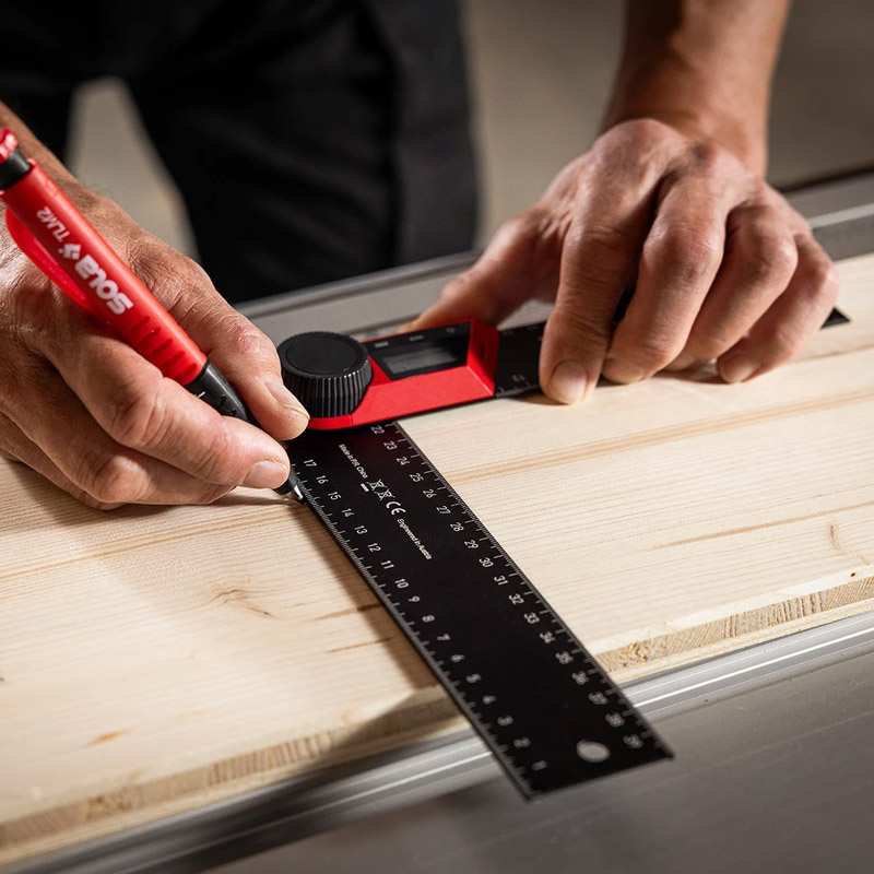 Echer/goniometru digital de unghi, 200 mm, SOLA tip WMD200