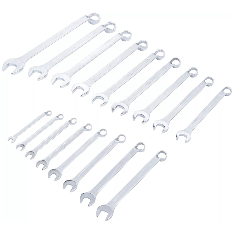 Set 17 chei combinate 8 - 27 mm, cheia inelara cotita