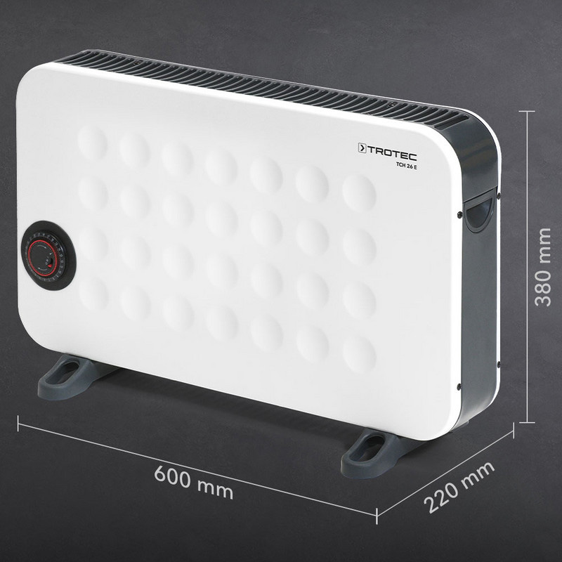 Convector electric TROTEC TCH 26E DESIGN - 2000W, termostat, programator 24h