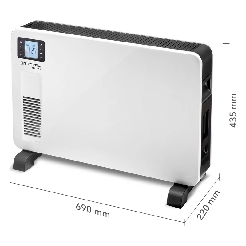 Convector electric TROTEC TCH 2310E Design - 2300W, alb, cu telecomanda