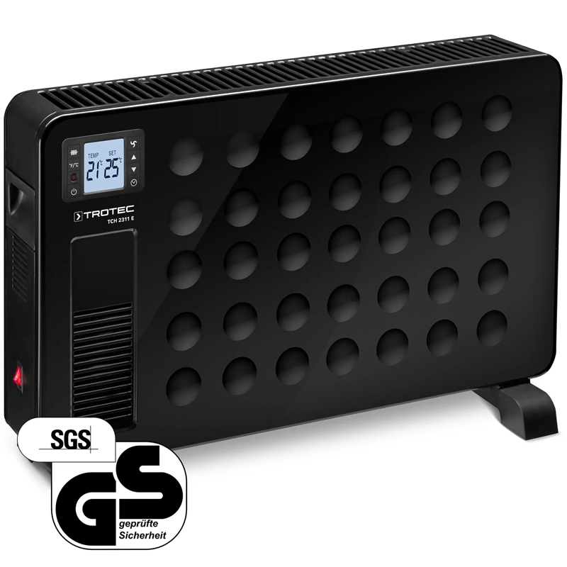 Convector electric TROTEC TCH 2311E Design - 2300W, negru, cu telecomanda