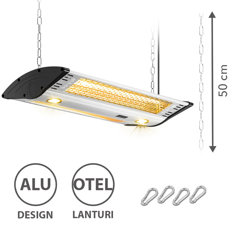 Incalzitor electric cu infrarosii de tavan, TROTEC tip IR2000C