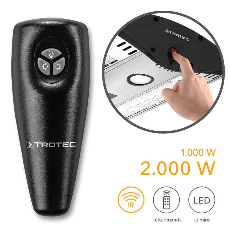 Incalzitor electric cu infrarosii de tavan, TROTEC tip IR2000C