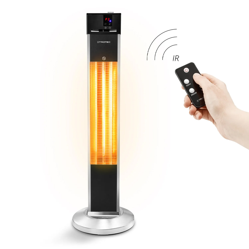 Incalzitor electric pentru terase cu infrarosii cu picior, TROTEC tip IRS2000E