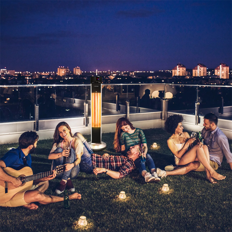 Incalzitor electric pentru terase cu infrarosii cu picior, TROTEC tip IRS2000E