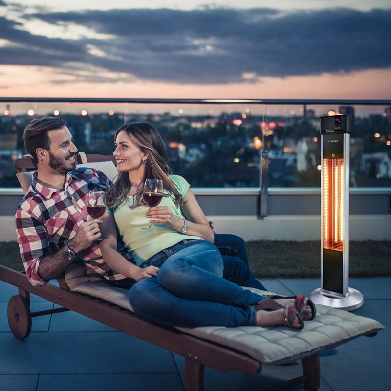 Incalzitor electric pentru terase cu infrarosii cu picior, TROTEC tip IRS2000E