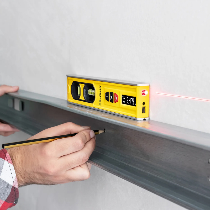 Aparat de masurat 3-in-1, nivela cu 2 bule, nivela laser, telemetru, tip BD1L, Trotec