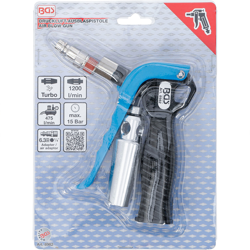 Pistol de suflat cu aer comprimat si duza VENTURI