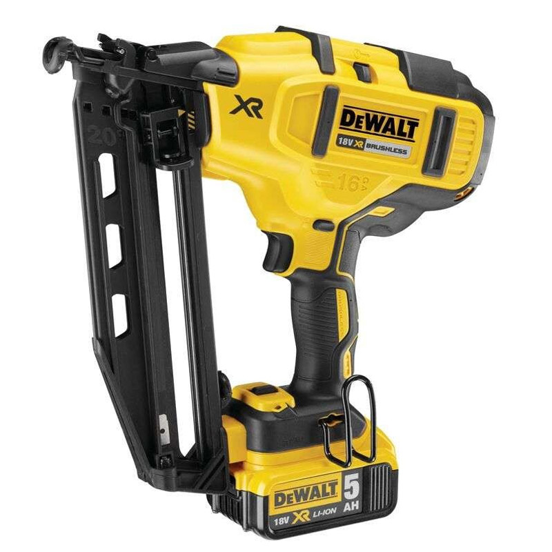 Pistol pentru cuie cu acumulatori DeWalt DCN660P2-QW, 18V, 2 X 5.0Ah, 32-63 mm