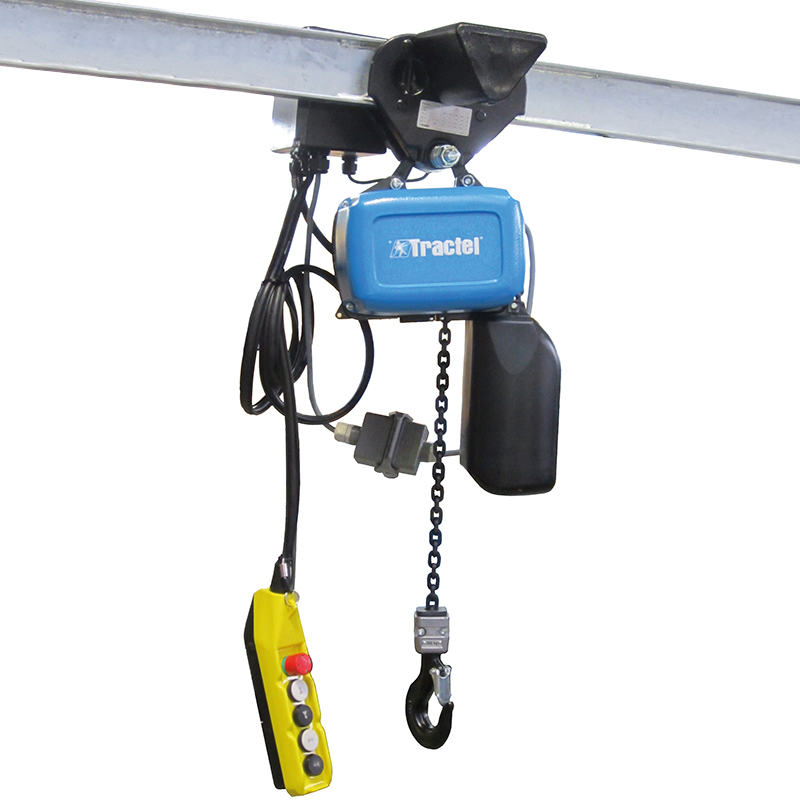 Palan electric cu lant profesional Tractel Tralift TT 1t, 2m/min, monofazat