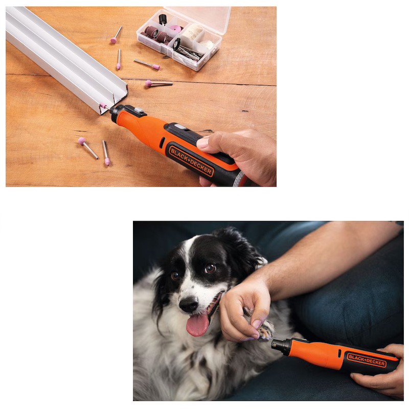 Minifreza cu acumulator 7.2 V, cu accesorii, Black&Decker tip BCRT8I-XJ