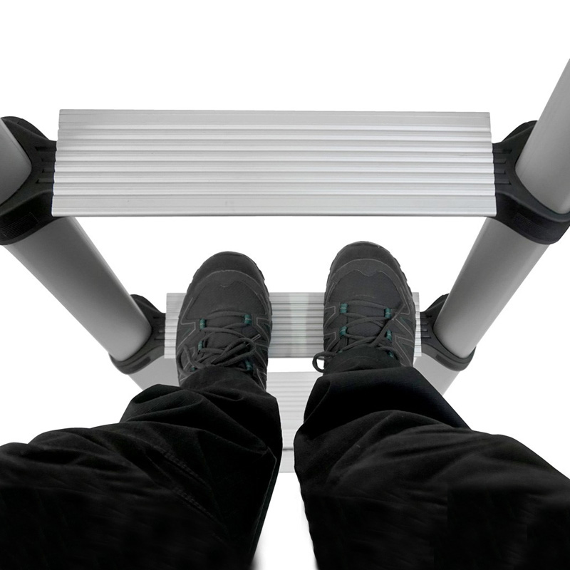 Scara telescopica, Telesteps, lungime extinsa 4.1m, 13 trepte 80mm, cu stabilizatoare, tip Prime-Line 4.1S