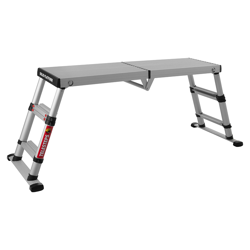 Scara telescopica cu platforma, Telesteps, 3 trepte 65mm, inaltime max. platforma 0.88m, inaltime max. de lucru 2.88m, tip Solid Line 