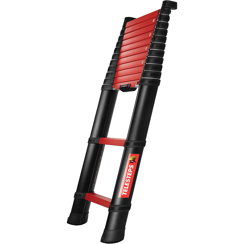 Scara telescopica pentru pompieri si salvare, Telesteps, Rescue Line, rosie, 4.1m, EN1147, 13 trepte, sarcina maxima 500kg