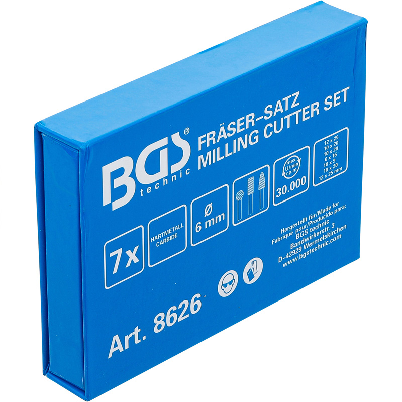 Set 7 freze HSS pentru lemn/plastic/aluminiu BGS