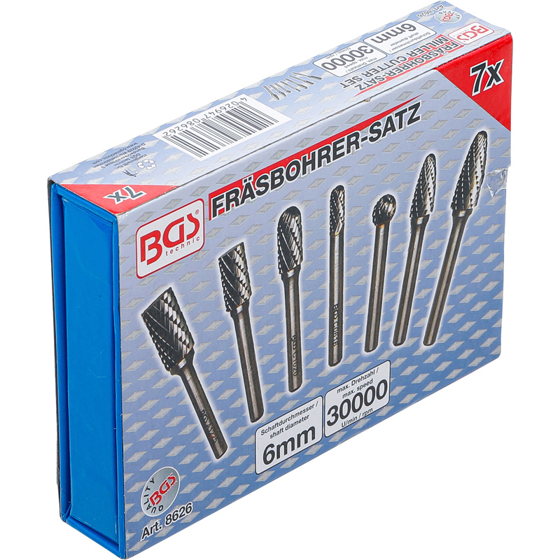 Set 7 freze HSS pentru lemn/plastic/aluminiu BGS