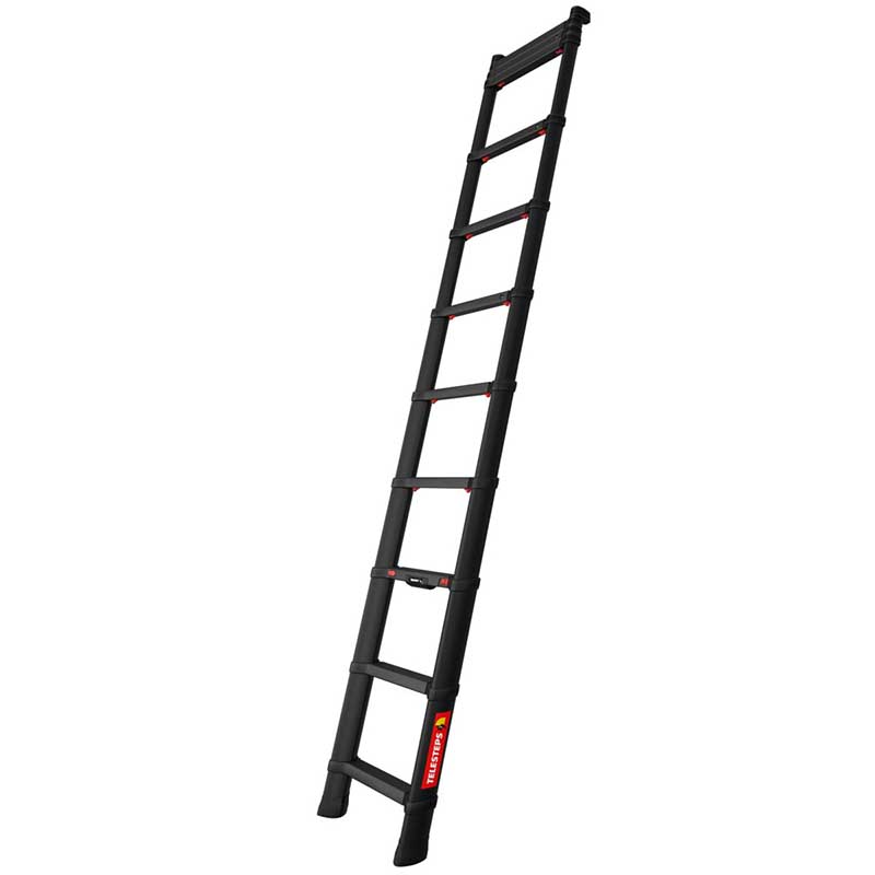 Scara telescopica pentru politie si armata, Telesteps, Tactical Line, neagra, 3.5m, EN1147, 11 trepte, sarcina maxima 500kg