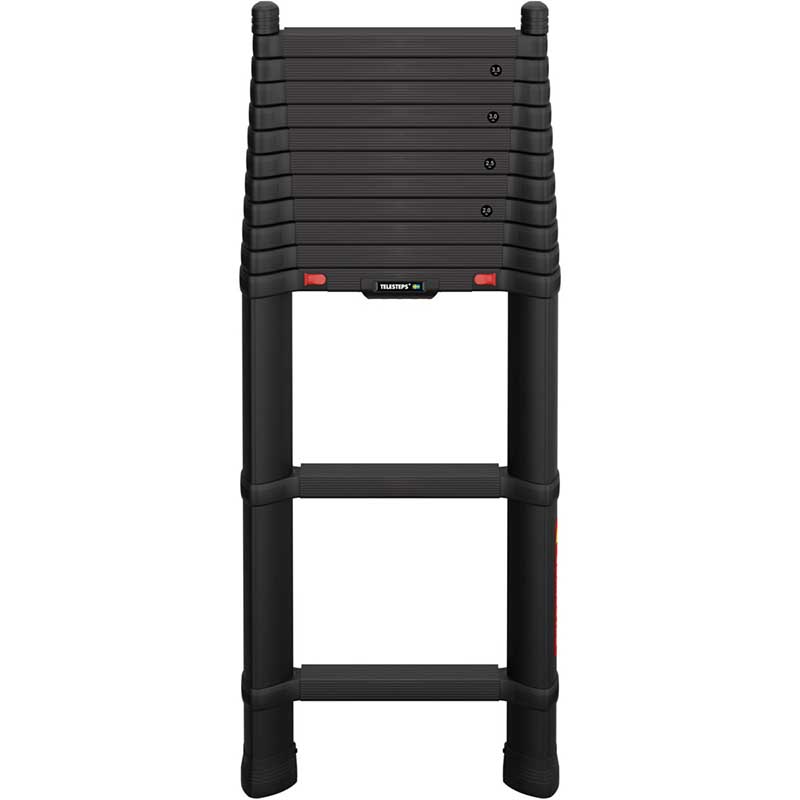 Scara telescopica pentru politie si armata, Telesteps, Tactical Line, neagra, 4.1m, EN1147, 13 trepte, sarcina maxima 500kg