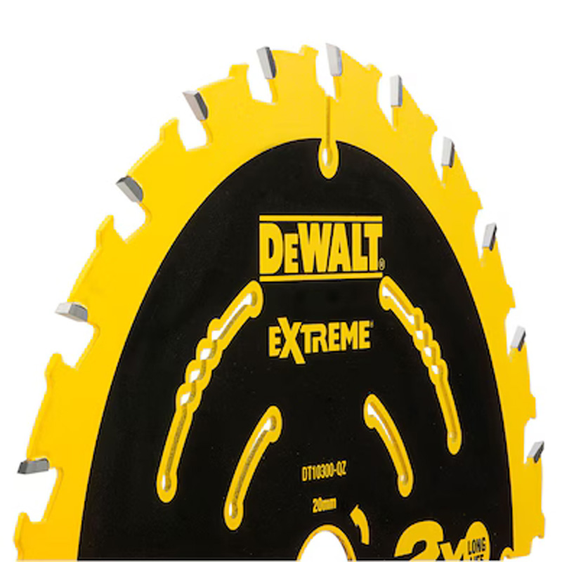 Disc (panza) pentru fierastrau circular, 165x20x1.65 mm, 24 dinti (taiere fina), pentru lemn, tip Dewalt EXTREME