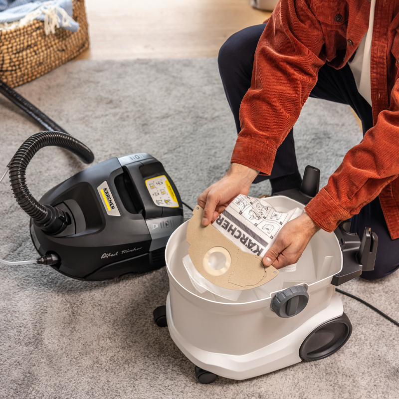 Set 4 saci de filtrare din fleece pentru aspiratoarele SE, Karcher KFI657