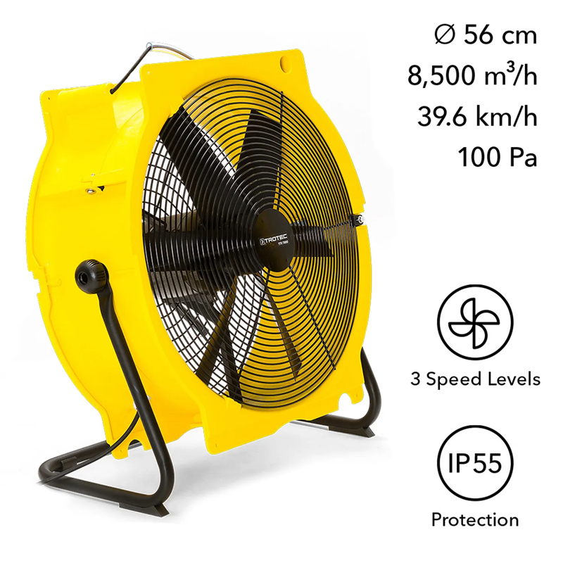 Ventilator industrial de podea, Trotec, TTV7000, 8500m³/h, 56cm, 3 trepte viteza