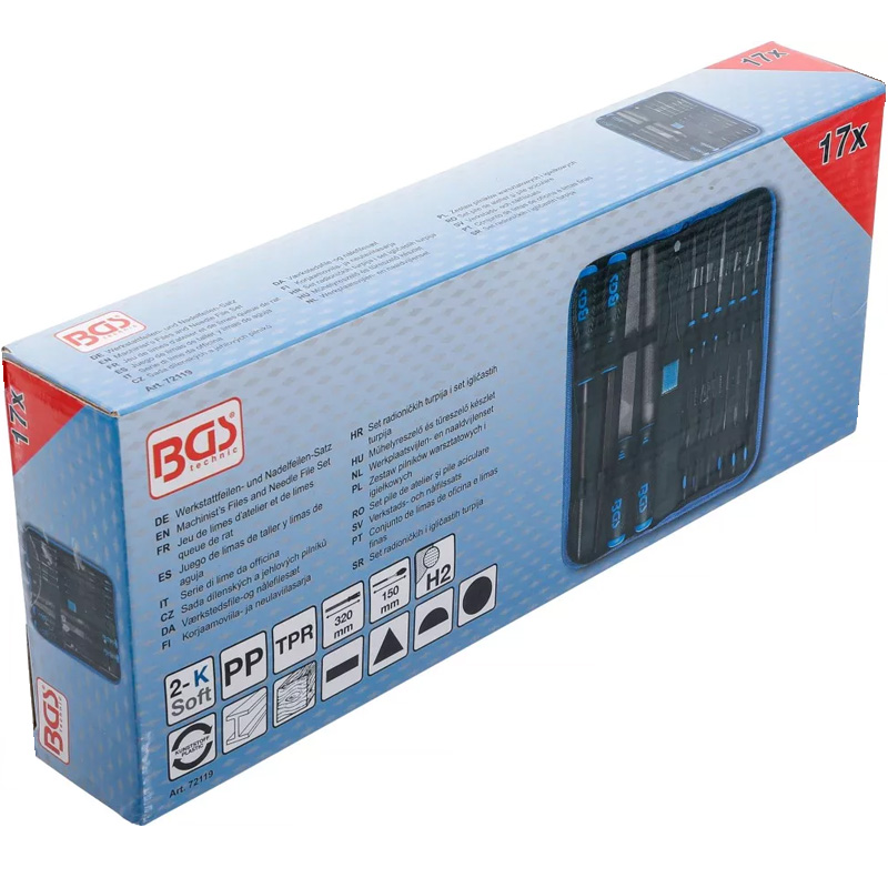 Set 17 pile profesionale in geanta de transport, BGS