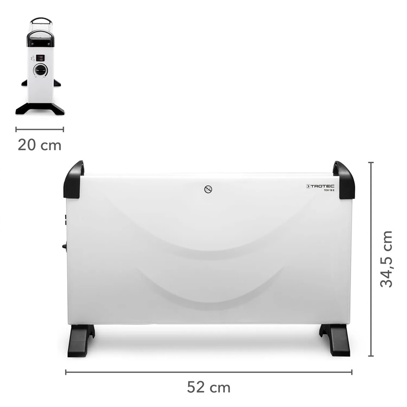 Convector electric TROTEC TCH 18 E - 2000 W, alb