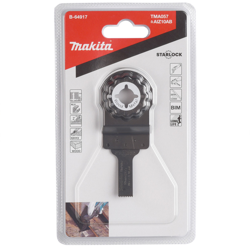 Lama (panza) pentru masini multifunctionale (fierastraie electrice), 10x30 mm, 20 TPI, tip TM StarLock BIM pentru lemn si metale, Makita