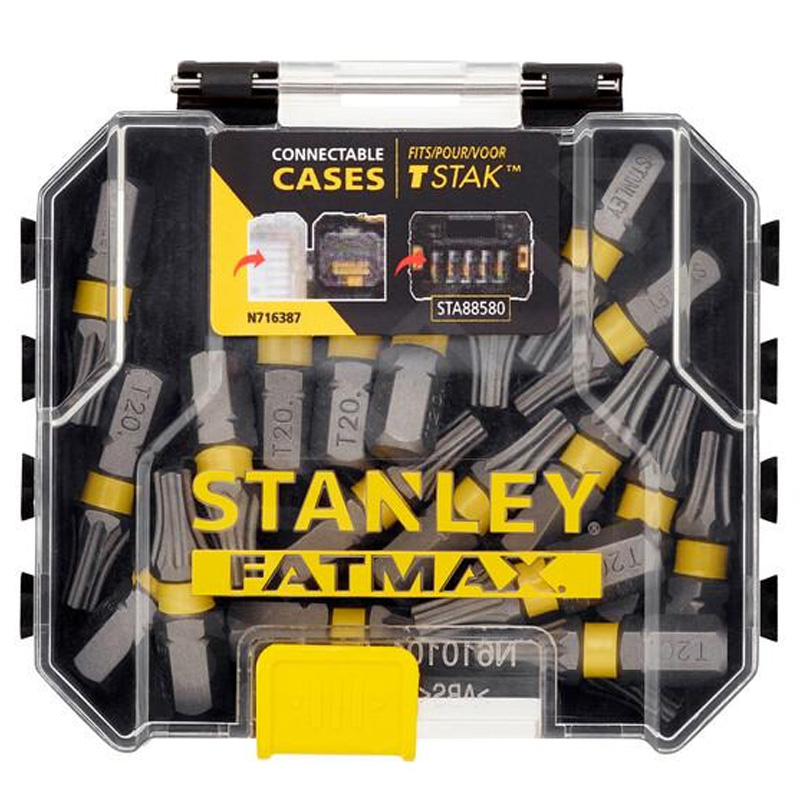 Set 20 varfuri (biti) de impact, T20 x 25 mm, STANLEY® 1/4