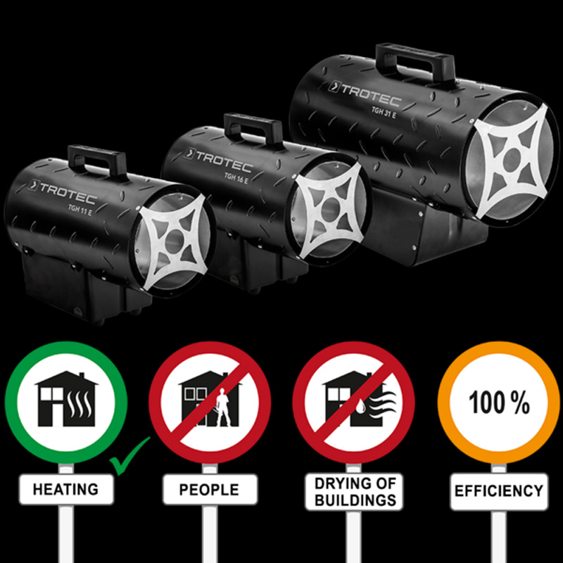Incalzitor cu gaz GPL, tip TGH16E, 15kW, Trotec
