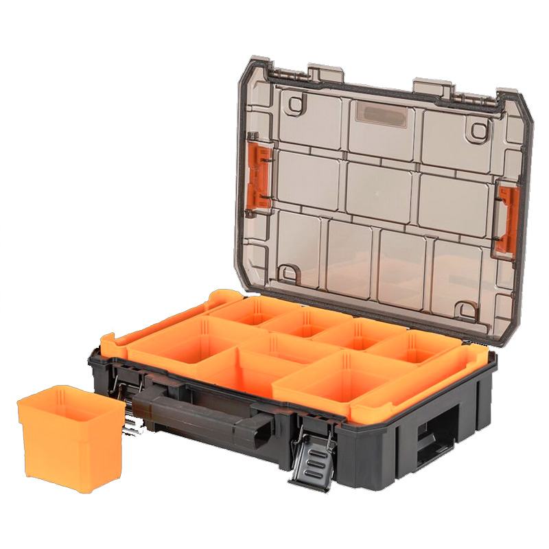 Set cutii de transport si depozitare tip Turn Troller 3 in 1, mari, cu roti, IP54 Dewalt McLaren Limited Edition tip DWST60452-1