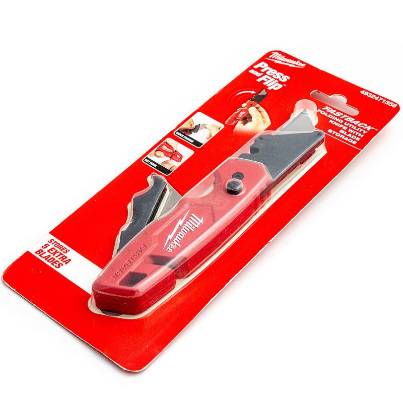 Cutit utilitar pliabil si compact, cu magazie pentru lame, Milwaukee FLIP FASTBACK