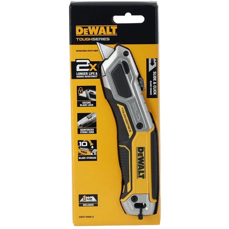 Cutit (cutter) utilitar premium cu lama trapezoidala retractabila DeWalt